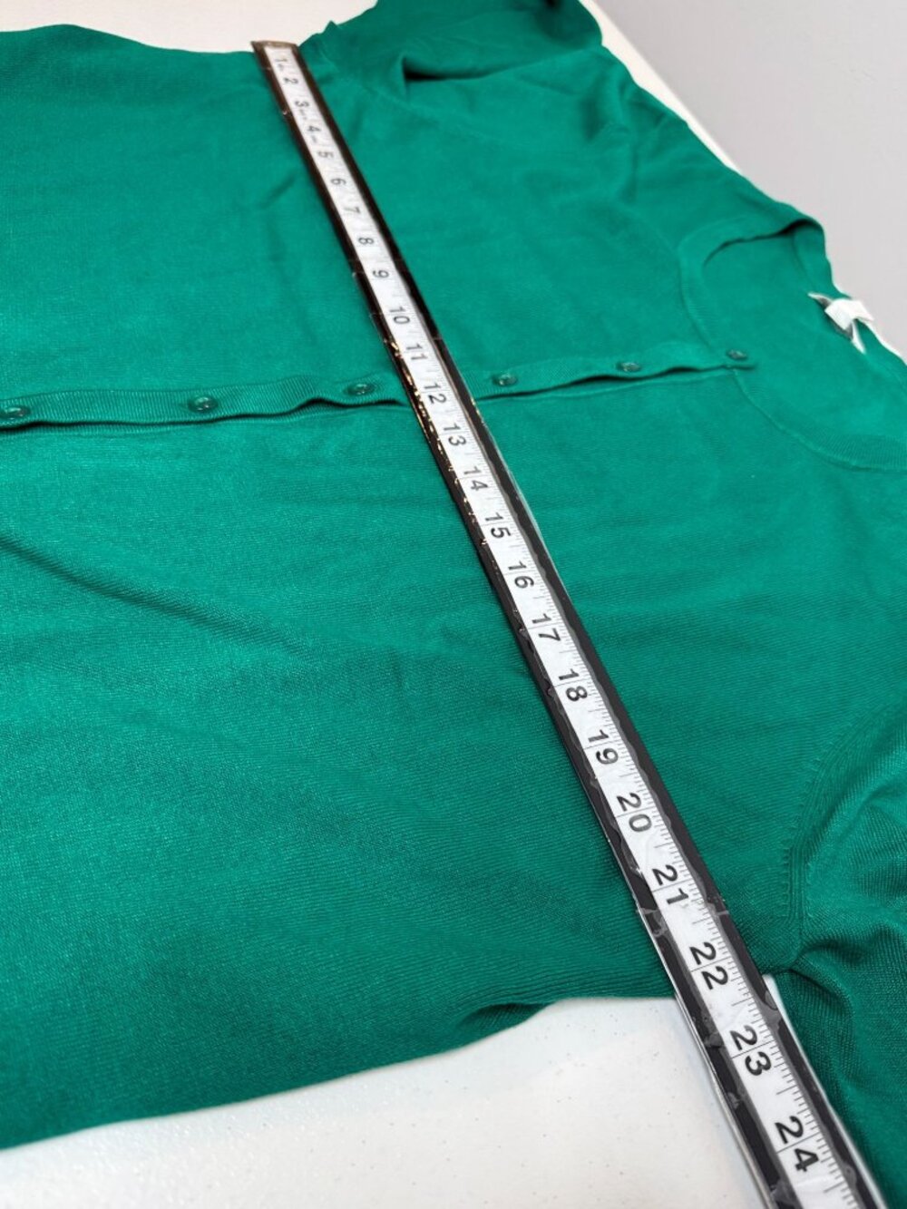 Charter Club XXL Emerald Green Button Front Cardigan Sweater - Picture 6 of 7